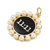 Brass Enamel Pendants KK-S526-12G-B-2