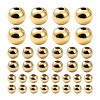 120Pcs 3 Size PVD Vacuum Plating Brass Round Spacer Beads Set KK-LS0001-11G-2