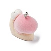 Flocky Opaque Resin Pendants RESI-G105-02D-2