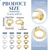 40Pcs 4 Colors Brass Ring Charm Connectors KK-TA0008-48-4