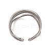 Non-Tarnish Wave 304 Stainless Steel Cuff Rings for Women LS-RJEW-G322-08P-3
