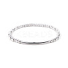 Gold-tone Miyuki Elastic Crystal Beaded Bracelet with Acrylic Tube Beads ST3134432-1