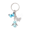 8Pcs Glass Pearl Keychains KEYC-JKC01308-4