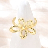 Brass Adjustable Cuff Rings RJEW-C139-01G-1