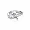 Snake Shape Rack Plating Alloy Cuff Rings RJEW-Q163-033B-RS-1