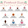 20Pcs 10 Styles Opaque Resin Pendants RESI-YW0004-07-2