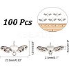 100Pcs Tibetan Style Alloy Heart with Wing Connector Charms TIBE-HY0001-02-2