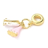 Brass Enamel European Dangle Charms KK-I355-23G-02-2