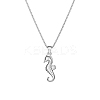 Titanium Steel Sea Horse Pendant Necklace GX9885-2-1
