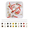 20Pcs 10 Style Alloy Enamel Stud Earring Findings FIND-EL0001-03-1