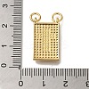 Rack Plating Brass Micro Pave Clear Cubic Zirconia Pendants KK-G500-01A-G-3