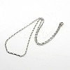 Tarnish Resistant Box Chain Necklace for Men LS-NJEW-F027-17-2mm-1