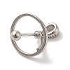 Anti-Tarnish Rhodium Plated 925 Sterling Silver Locket Style Planet Pinch Bails STER-NH0001-55C-P-3