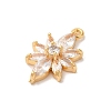 Brass Micro Pave Clear Cubic Zirconia Pendants KK-M294-07G-03-2