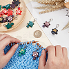 20Pcs Tortoise Handmade Polymer Clay Pendant Stitch Marker HJEW-NB00006-3