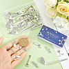 60Pcs 6 Styles Tibetan Style Alloy Pendants TIBE-SC0001-98-3