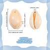 100Pcs Natural Cowrie Shell Beads BSHE-LT0001-03B-2