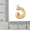 304 Stainless Steel Initial Pendants STAS-S186-12G-G-3