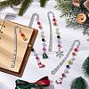 Christmas Theme Alloy Hook Bookmarks AJEW-JK00337-2