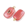 Cherry Quartz Glass Pendants LS-KK-B157-43G-03-2