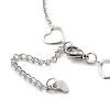 304 Stainless Steel Cable Chain Anklets AJEW-H104-04P-3