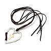 Alloy Pendant Necklaces NJEW-K261-09D-PG-3
