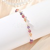 Natural Amethyst & Tourmaline & Sunstone & Rose Quartz Round Beaded Necklaces and Bracelet Set SJEW-JS01383-6