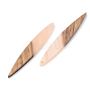 Opaque Resin & Walnut Wood Pendants X-RESI-S389-015A-C02-2