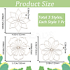 3Pcs 3 Style 201 Stainless Steel Flower Arrangement Insert Lids FIND-GF0006-39-2