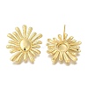 Rack Plating Flower Brass Stud Earrings EJEW-H016-32G-1