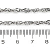 3mm Rack Plating Brass Rope Chain Necklaces for Women Men MAK-L044-29P-5