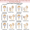 12Pcs 6 Styles Brass Micro Pave Clear Cubic Zirconia Ear Cuff Findings KK-BBC0022-22-2