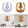 DIY Horseshoe with Cowboy Wall Decoration Silhouette Silicone Molds DIY-I099-54-1