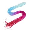Transparent Gradient Color Glass Beads Strand GLAA-TAC0022-05S-01-1