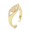 Evil Eye Real 18K Plated Cuff Rings for Women Gift ZIRC-C021-03G-04-3