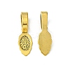 Tibetan Style Alloy Glue-on Flat Pad Bails GLF10728Y-1