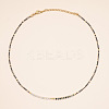 Bohemian-style semi-precious gemstone rice bead necklace ST7111290-1