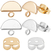 20Pcs 2 Colors Brass Stud Earring Findings KK-BBC0027-59-1