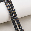 Handmade Fancy Antique Glazed Porcelain Ceramic Round Beads Strands PORC-L019-6mm-07A-1