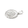 Brass Pave Natural White Shell Pendants KK-S522-07A-P-2