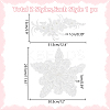 2Pcs 2 Style Flower Polyester Embroidery Appliques PATC-WR0001-01-2