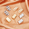 Real 14K Gold Plated 4 Pairs 4 Style Alloy Stud Earrings for Women EJEW-AN0004-24-7