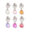 Electroplate Glass Pendants PALLOY-JF03577-1