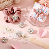 6Pcs 1-Hole Alloy Rhinestone Shank Buttons BUTT-GA0001-15A-4