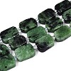 Natural Ruby in Zoisite Beads Strands G-C098-A38-01-4