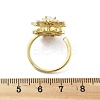 Sunflower Rotatable Open Cuff Rings for Women RJEW-S402-09G-3