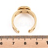 Hollow Star 304 Stainless Steel Open Cuff Ring Components STAS-F366-07B-G-2