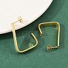 304 Stainless Steel Trapezoid Stud Earrings EJEW-P324-13G-2