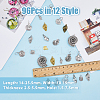 96Pcs 12 Style Tibetan Style Pendants FIND-DC0004-08-2