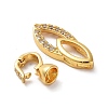 Rack Plating Brass Micro Pave Cubic Zirconia Ice Pick Pinch Bails ZIRC-P117-01B-G-2